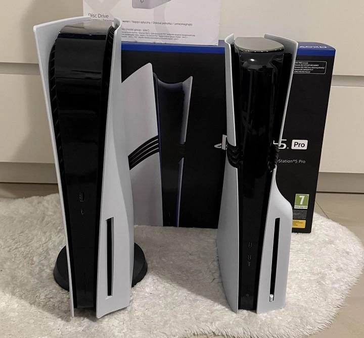 PS5 and PS5 Pro consoles shown side by side for comparison.