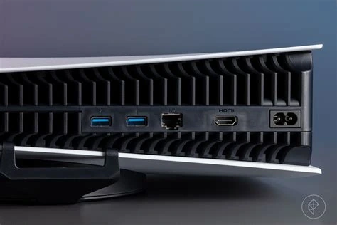 PlayStation 5 Pro exterior, ports, controller, and vertical console design.
